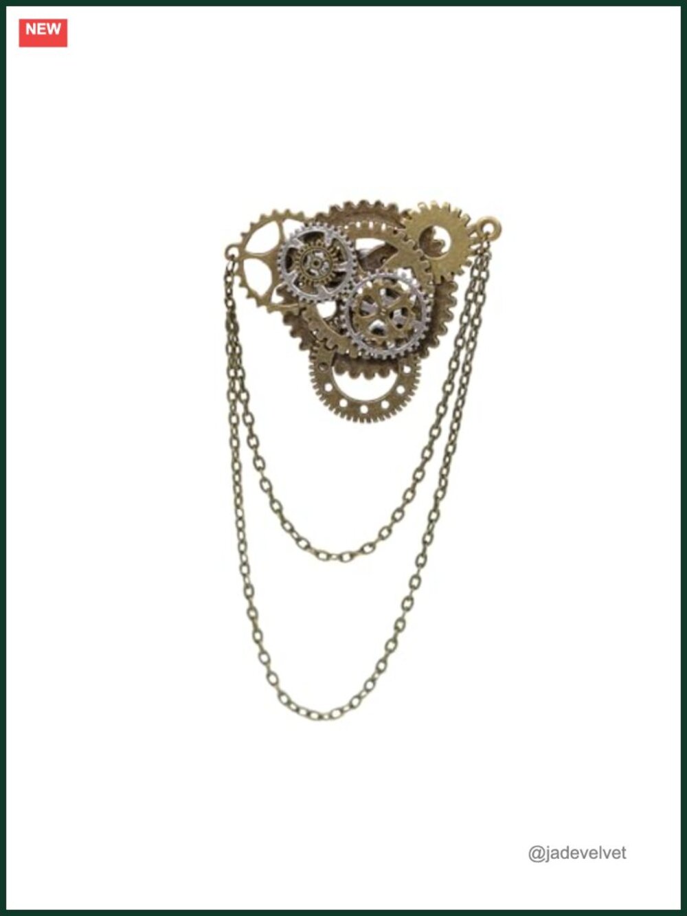 Vintage Steampunk Gear Brooch Handmade Metal Lapel Pin Retro Costume Jewelry